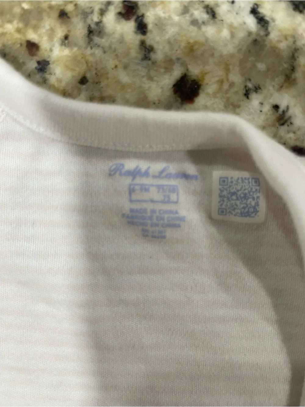 Ralph Lauren Pale Pink & White Striped Footed One-Piece